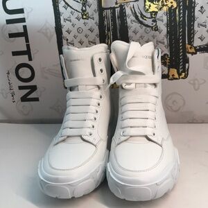 McQueen Court High-Top Sneakers | Luxury Italian Leather